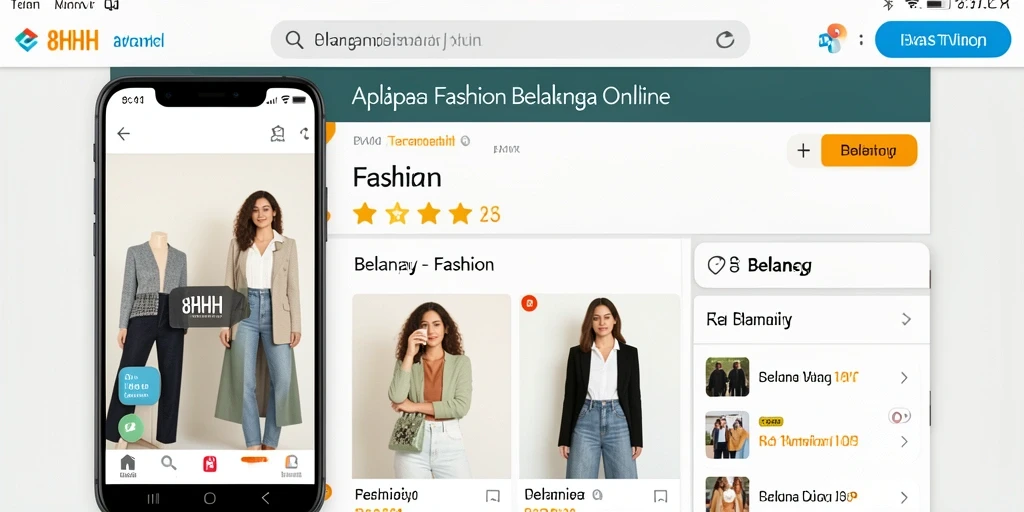 Antarmuka pengguna 8HHH untuk belanja fashion yang mudah dan menarik.