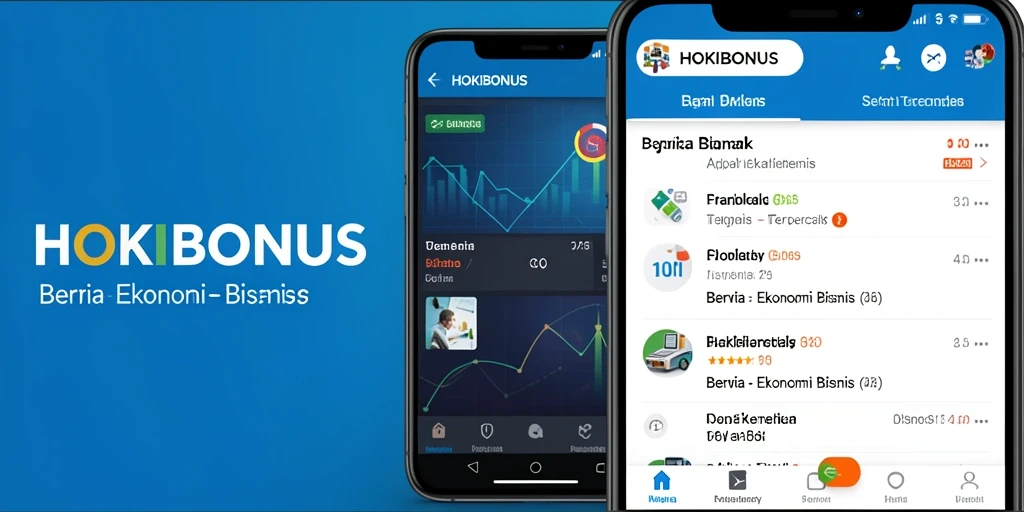 Antarmuka HOKIBONUS menampilkan berita ekonomi dan bisnis terbaru.