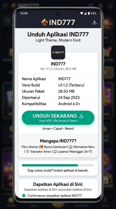 Tampilan halaman APK ind777