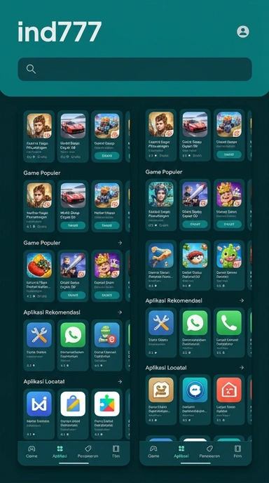 Tampilan katalog aplikasi ind777